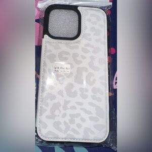 White Leopard Print Phone Case for iPhone 14 Pro Max